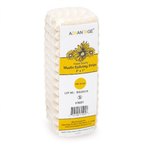 ADVANTAGE MUSLIN EPILATING STRIPS 3" x 1"