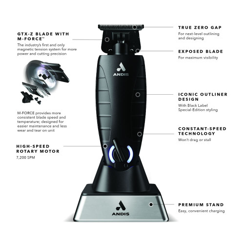 #561862 ANDIS GTX-EXO BLACK LABEL CORDLESS LI TRIMMER