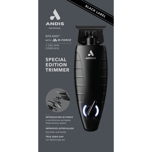 #561862 ANDIS GTX-EXO BLACK LABEL CORDLESS LI TRIMMER