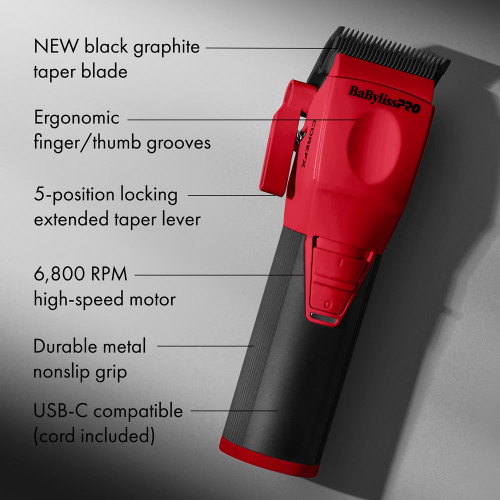 #FX86RD BABYLISSPRO COREFX CLIPPER - RED