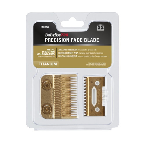 #FX8022G BABYLISSPRO GOLD TITANIUM MIM PRECISION FADE BLADE
