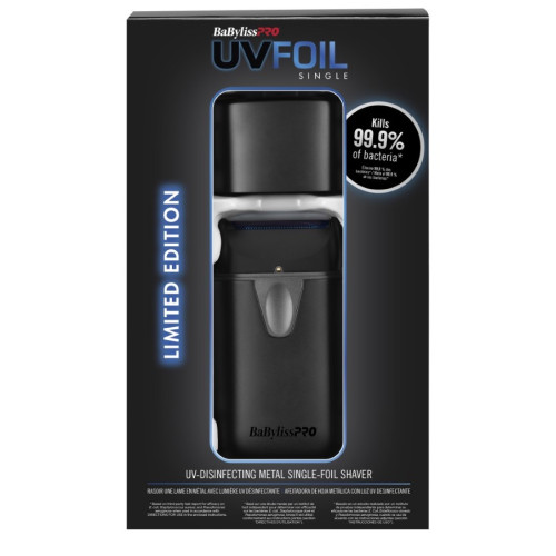 #FXLFS1MB / FXFS2BPCASE BabylissPro UV Single Foil Matte Black Shaver w/ Case