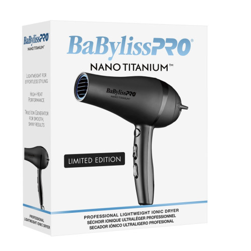#BNTMB5548 BABYLISSPRO NANO TITANIUM 2000W DRYER - MATTE BLACK
