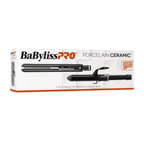 #BPCPP6UC BABYLISSPRO PORCELAIN CERAMIC FLAT IRON & CURLING IRON COMBO