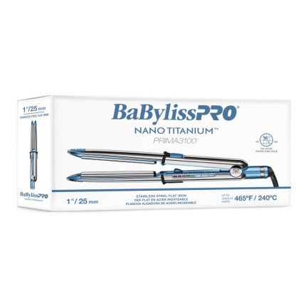 #BNT3100T BABYLISSPRO NANO TITANIUM PRIMA3100 STRAIGHTENER 1"