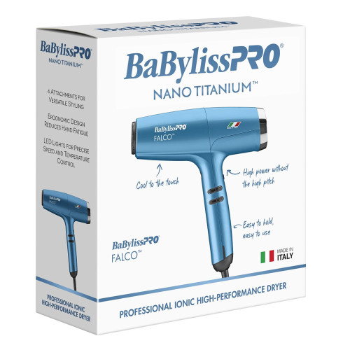 #BNT8550 BABYLISSPRO NANO TITANIUM FALCO DRYER - BLUE