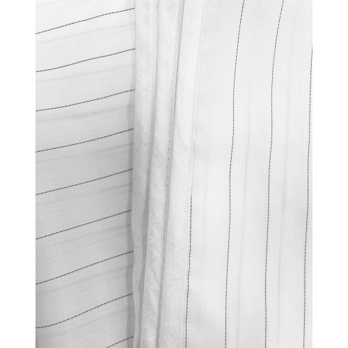 BARBER STRONG THE BARBER CAPE - WHITE w/ BLACK PINSTRIPES