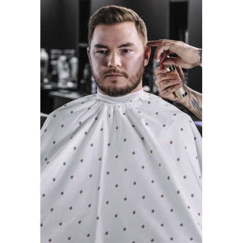 BARBER STRONG THE BARBER CAPE - BARBER SHIELD WHITE