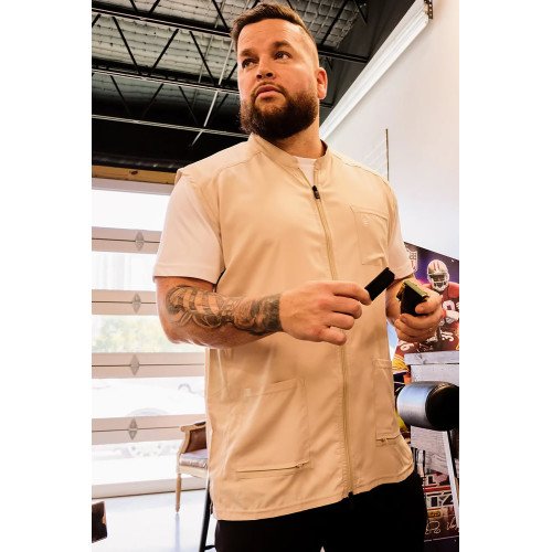 BARBER STRONG THE BARBER VEST - KHAKI