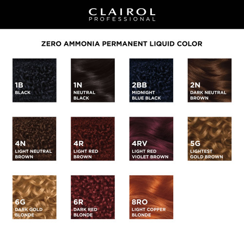 CLAIROL PROFESSIONAL CP ZERO AMMONIA FREE PERMANENT COLOR 2OZ