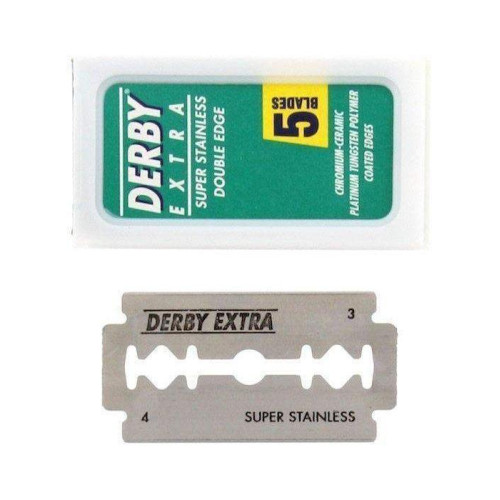 DERBY STAINLESS DOUBLE EDGE RAZOR BLADES 100/PK