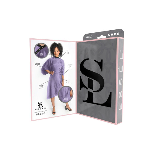 #SL205PU ESSEL - CRINKLE CHEMICAL CAPE (PURPLE)