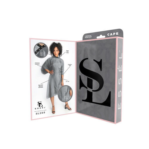 #SL205G ESSEL - CRINKLE CHEMICAL CAPE (GREY)
