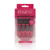 #STACLIPS STYLETEK PERFECT-GRIP ALLIGATOR CLIPS 4PK (PINK)