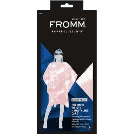 #F7061 FROMM TIEDYE HAIRSTYLING CAPE - PINK