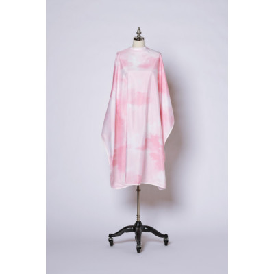 #F7061 FROMM TIEDYE HAIRSTYLING CAPE - PINK