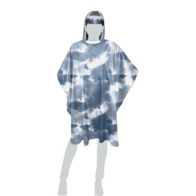#F7062 FROMM TIEDYE HAIRSTYLING CAPE - BLUE