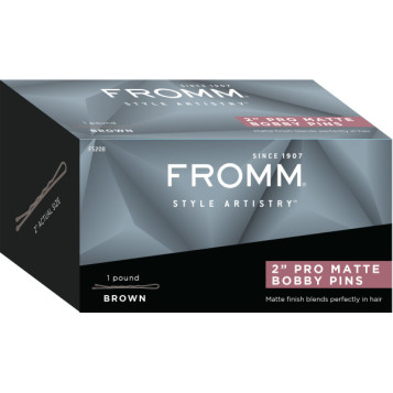 #F5208 PRO MATTE BOBBY PINS 2" (BROWN)  1LB BOX