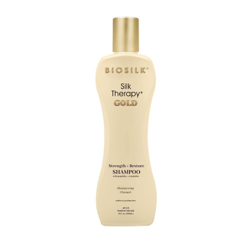 BIOSILK SILK THERAPY "GOLD" STRENGTH + RESTORE SHAMPOO 12OZ