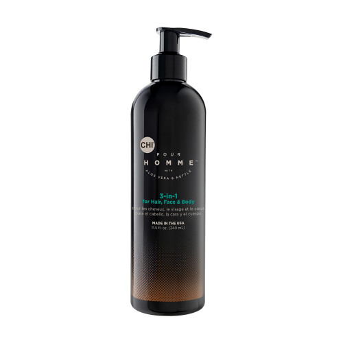 CHI POUR HOMME 3-IN-1 HAIR FACE & BODY WASH 11.5OZ