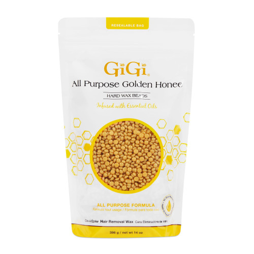 #67985 GIGI ALL PURPOSE GOLDEN HONEE WAX BEADS 14 OZ