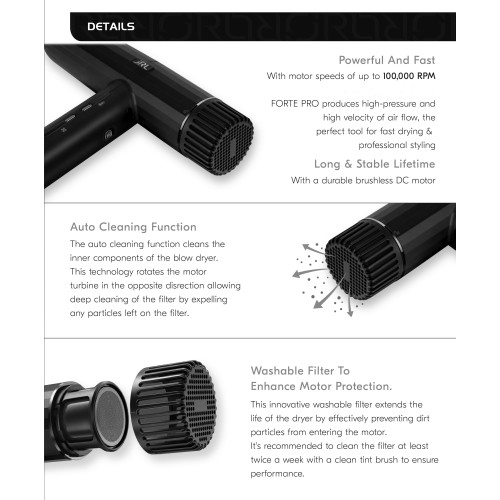 #FP2020H-1 JRL FORTE PRO DRYER (BLACK)