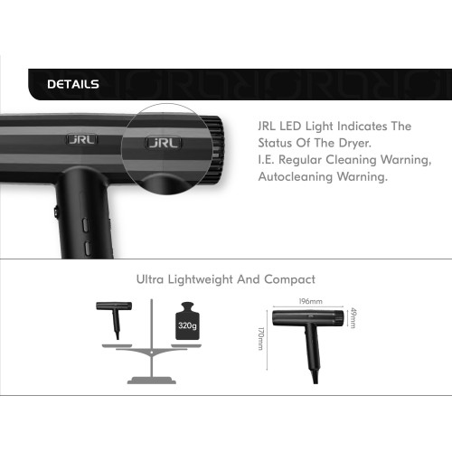 #FP2020H-1 JRL FORTE PRO DRYER (BLACK)