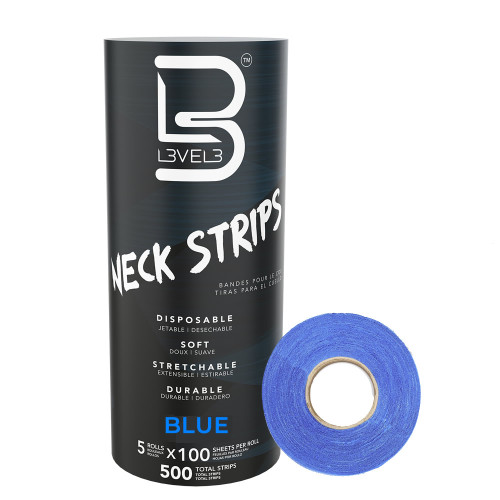 L3vel3 Neck Strips - Blue - 5 Rolls  100 strips/Roll