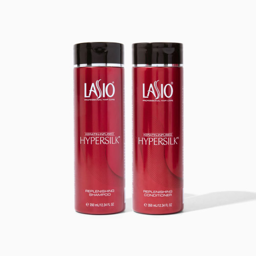LASIO HYPERSILK REPLENISHING SHAMPOO & CONDITIONER 12OZ DUO