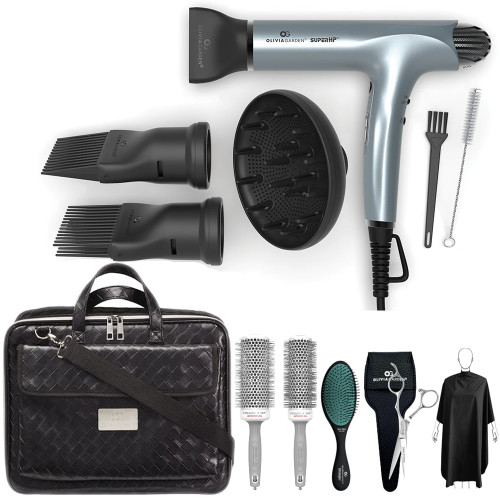 Olivia Garden Perfect Volume Stylist Bag (Silver-Blue)