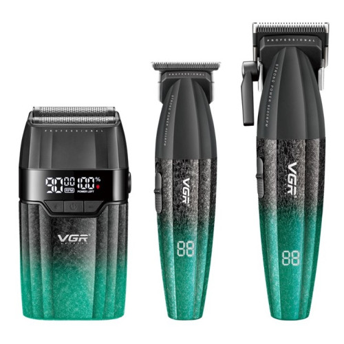 #V-640S3 VGR Pro Clipper Trimmer Shaver Trio - Green